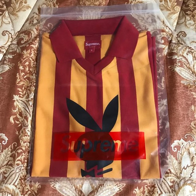 supreme Playboy Soccer Jersey 赤 S redメンズ