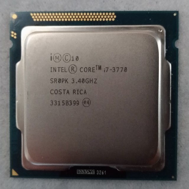 CPU intel CORE i-7 3770 3.40GHz 動作品