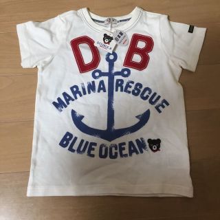 ミキハウス(mikihouse)のミキハウス ダブルB 新品 イカリ Tシャツ 半袖 白 マリーナ 100(Tシャツ/カットソー)