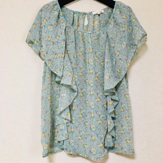 エニィファム(anyFAM)のanyFAM  涼しげな小花柄シフォンブラウス  2  グリーン系(シャツ/ブラウス(半袖/袖なし))