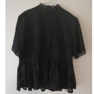 ザラ(ZARA)のZARA　ペプラム　レーストップス(シャツ/ブラウス(半袖/袖なし))