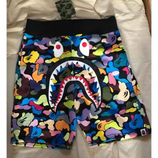 アベイシングエイプ(A BATHING APE)のBape multi camo shark sweat short(その他)