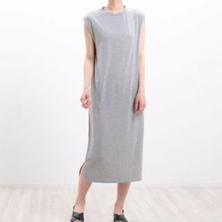 ヴィス(ViS)のViS Iラインノースリーブワンピース スウェットワンピース 美品(ロングワンピース/マキシワンピース)