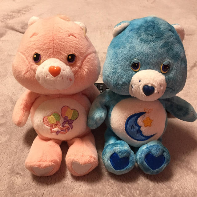 CareBears(ケアベア)のケアベア♡ピンクベアブルーベアぬいぐるみセット エンタメ/ホビーのおもちゃ/ぬいぐるみ(キャラクターグッズ)の商品写真