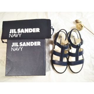 ジルサンダー(Jil Sander)のJIL SANDER NAVY【ジルサンダーネイビー】レザーサンダル(サンダル)