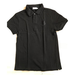 モンクレール(MONCLER)の美品 サイズS モンクレールMONCLERポロシャツ黒ブラック(ポロシャツ)