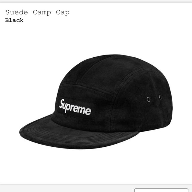 シュプリーム ！2018 week9 suède Camp cap