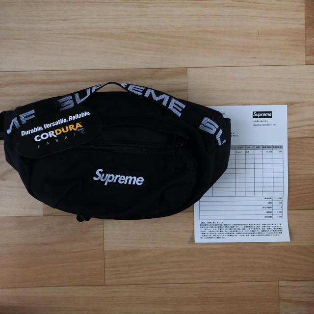 ウエストポーチSupreme 18ss waist bag black