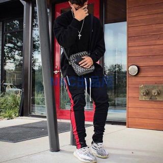 【希少 黒赤 XS 新品 トラックパンツ】 MNML Track Pants b(その他)