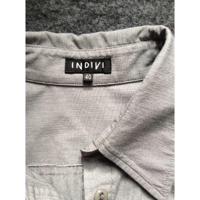 INDIVI(インディヴィ)のINDIVIのシャツワンピース！1枚あると便利です。 レディースのワンピース(ひざ丈ワンピース)の商品写真