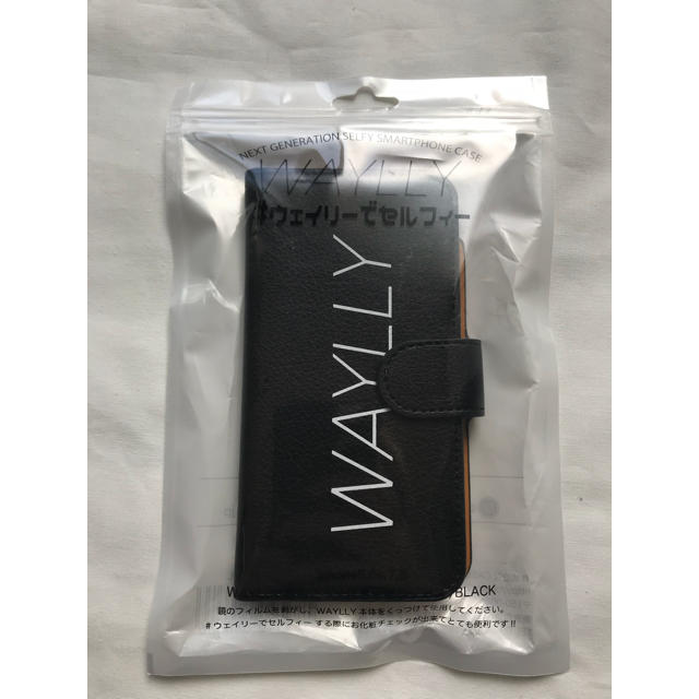 WAYLLY 専用ミラー付き手帳型ケース BLACK スマホ/家電/カメラのスマホアクセサリー(iPhoneケース)の商品写真