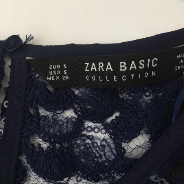 ZARA(ザラ)のZARA レーススパンコールトップス レディースのトップス(カットソー(半袖/袖なし))の商品写真