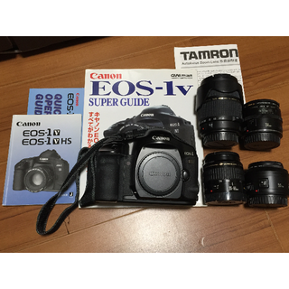 キヤノン(Canon)のCanon EOS 1V本体（販売終了品）＋レンズ4種(フィルムカメラ)