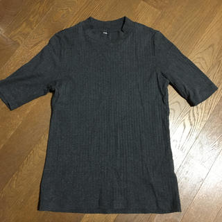 ユニクロ(UNIQLO)のリブハイネックT （5分袖）(Tシャツ(半袖/袖なし))