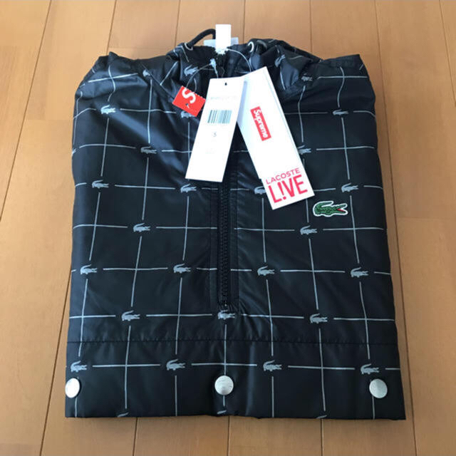 supremeラコステreflective grid nylon anorakS