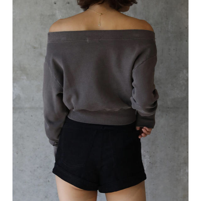 juemi❤︎ Loose Neck Pigment Dyed Sweat - トレーナー/スウェット
