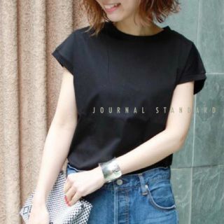 ジャーナルスタンダード(JOURNAL STANDARD)のjournal standardフレンチスリーブ tシャツ 黒 ジャーナル(カットソー(半袖/袖なし))