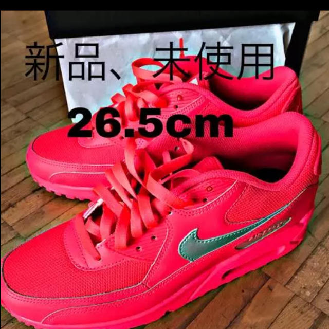 NIKE(ナイキ)のNIKE ナイキ エアマックス 90 ソーラーレッド 赤 ピンク airmax メンズの靴/シューズ(スニーカー)の商品写真