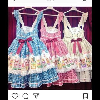 メタモルフォーゼタンドゥフィーユ(metamorphose temps de fille)の新品 リボンコーム付きエプロンJSK・バレッタセット 生成り(ひざ丈ワンピース)