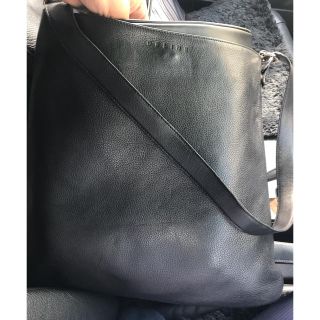 セリーヌ(celine)の美品 セリーヌ ショルダーバッグ  トートバッグ レザー 皮 黒(トートバッグ)