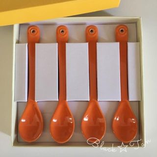 ルクルーゼ(LE CREUSET)の未使用★ルクルーゼ スプーン 4本セット オレンジ(カトラリー/箸)