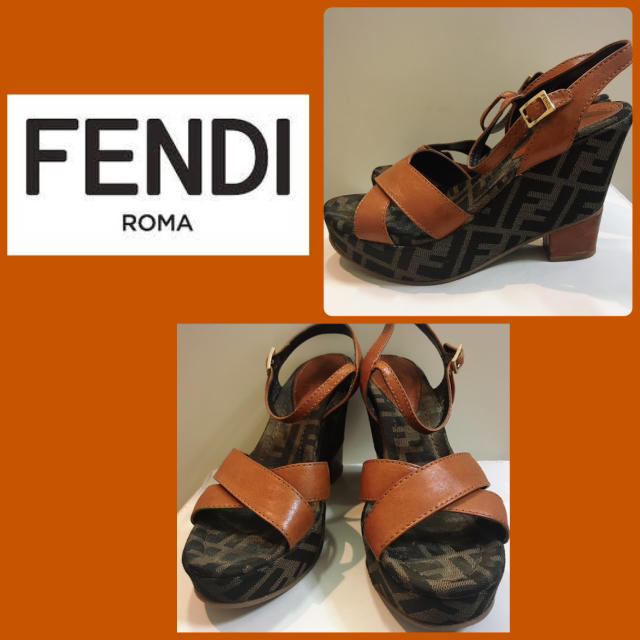 FENDI(フェンディ)のフェンディ♡ペカン ウエッジ サンダル♡ レディースの靴/シューズ(サンダル)の商品写真