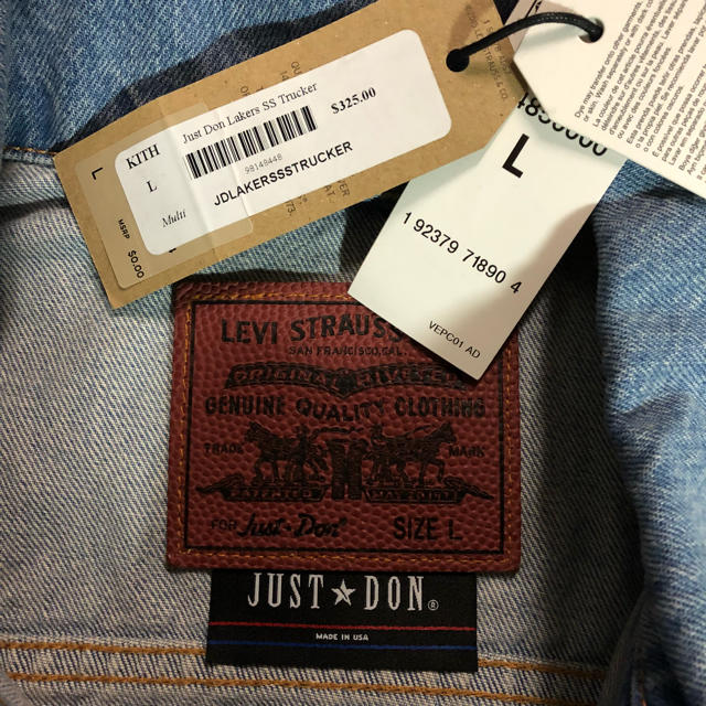 Levi's(リーバイス)のLサイズ JUST DON LAKERS TRUCKER  NBA Levi's メンズのジャケット/アウター(Gジャン/デニムジャケット)の商品写真