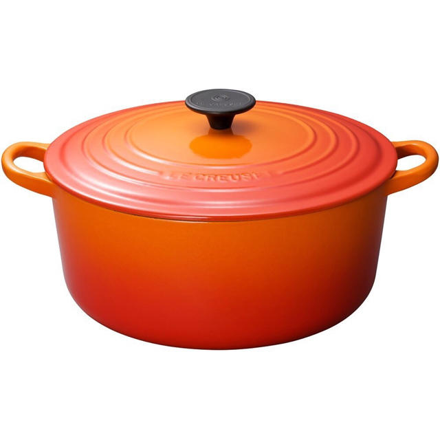 人気ブラドン ルクルーゼ22センチ - CREUSET LE 15個 新品 オレンジ 鍋