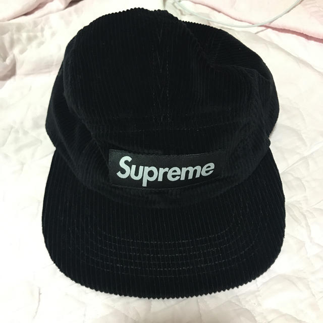 珍しい Supreme コーデュロイ Corduroy Corduroy Camp Cap 黒キャップ