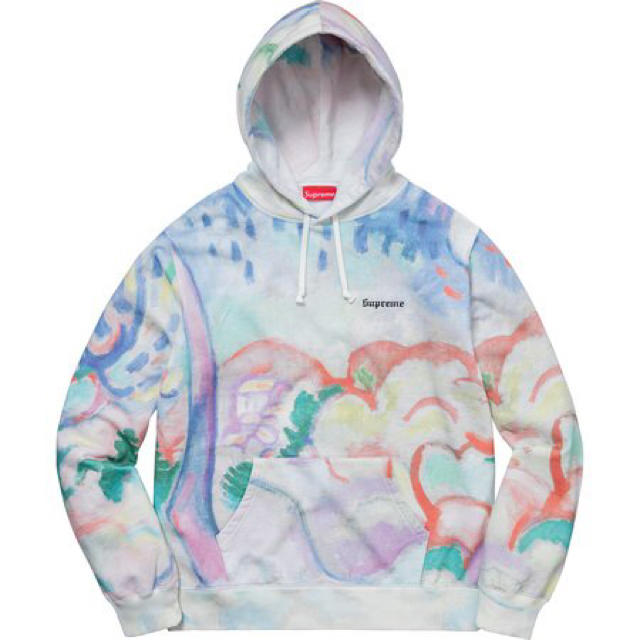 supreme blocked hooded sweatshirt Ｌ納品書あり