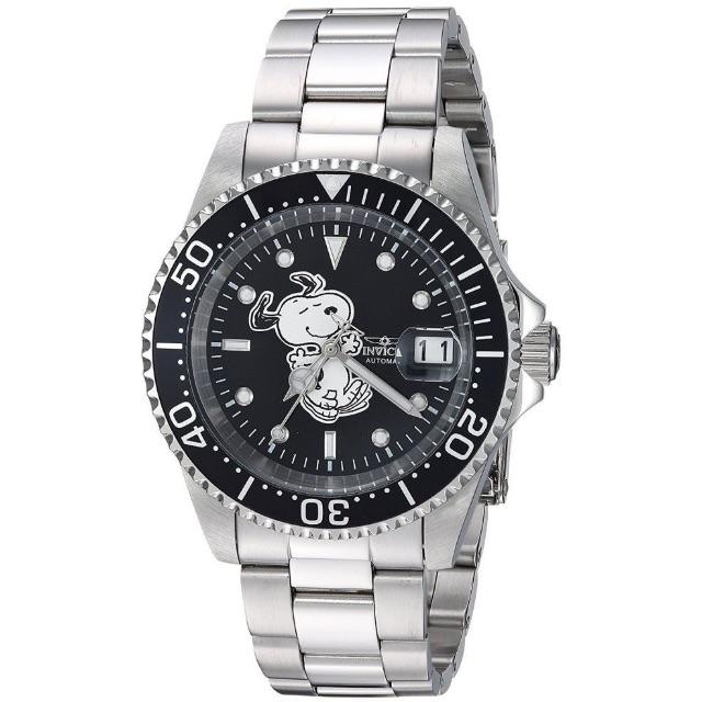 スヌーピー 公式コラボモデル  自動巻き デイト ブラック　腕時計