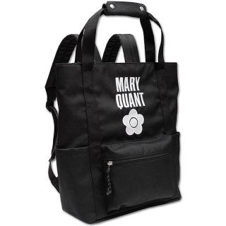 マリークワント(MARY QUANT)の今期マリークワント新品ロゴデイジーリュックバッグ2way黒(リュック/バックパック)