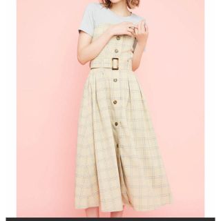 ダズリン(dazzlin)の今季dazzlin チェックベアワンピース♡新品(ロングワンピース/マキシワンピース)