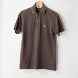 ラコステ(LACOSTE)の大定番！ LACOSTE  ラコステ 1212 ブラウン 日本製 ファブリカ(ポロシャツ)