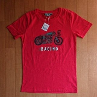 ボンポワン(Bonpoint)の新品未使用タグつき Bonpoint 6 🏍️バイク柄赤カットソー(Tシャツ/カットソー)