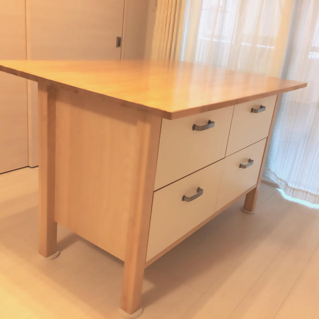 IKEA(イケア)の作業台テーブル インテリア/住まい/日用品の机/テーブル(その他)の商品写真