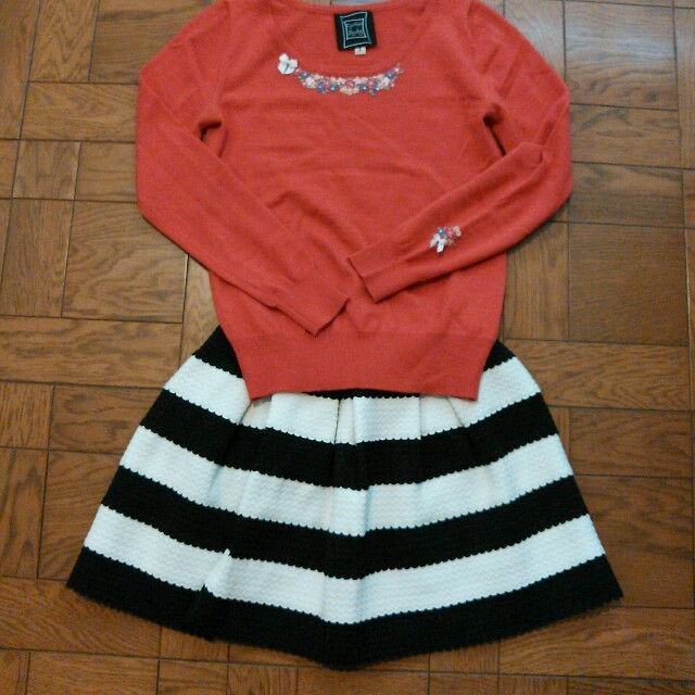 ボーダーフレアスカート☆ レディースのスカート(ミニスカート)の商品写真