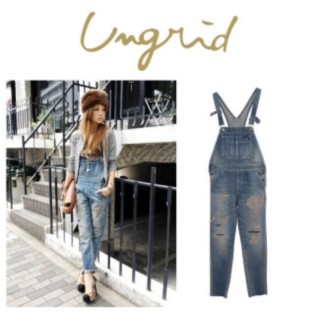 Ungrid(アングリッド)の新品☆Ungridデニムサロペ レディースのパンツ(サロペット/オーバーオール)の商品写真