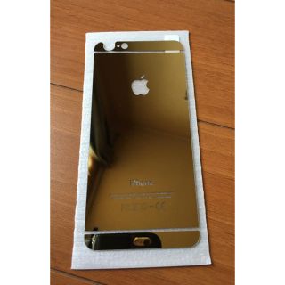 ☆新品☆iPhone6/6s 鏡面 ガラスフィルム 背面 金 ゴールド(保護フィルム)