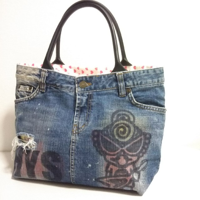 ハンドメイド リメイク デニム トート バック ヒステリック 【ジュンコキ】 | フリマアプリ ラクマ ハンドメイド リメイク デニム トート バック ヒステリック 【ジュンコキ】 | フリマアプリ ラクマ