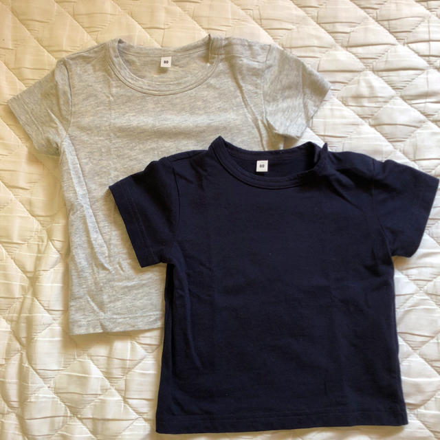 MUJI (無印良品)(ムジルシリョウヒン)の無印良品 キッズ ベビー Tシャツ 2枚セット キッズ/ベビー/マタニティのベビー服(~85cm)(Ｔシャツ)の商品写真