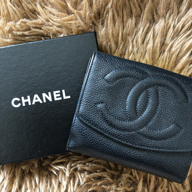 美品♡ CHANEL シャネル　ココマーク　キャビアスキン　長財布　ヴィンテージ