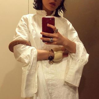 ジョンリンクス(jonnlynx)の18ss fumika uchida LINEN ROPE CHINASHIRT(シャツ/ブラウス(長袖/七分))