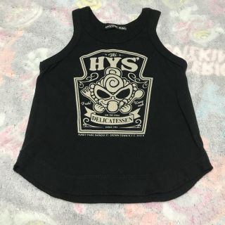 ヒステリックミニ(HYSTERIC MINI)のタンクトップ黒(Tシャツ/カットソー)