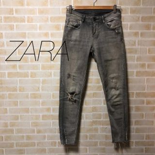 ザラ(ZARA)の【ZARA】クラッシュ加工スキニーデニム(デニム/ジーンズ)