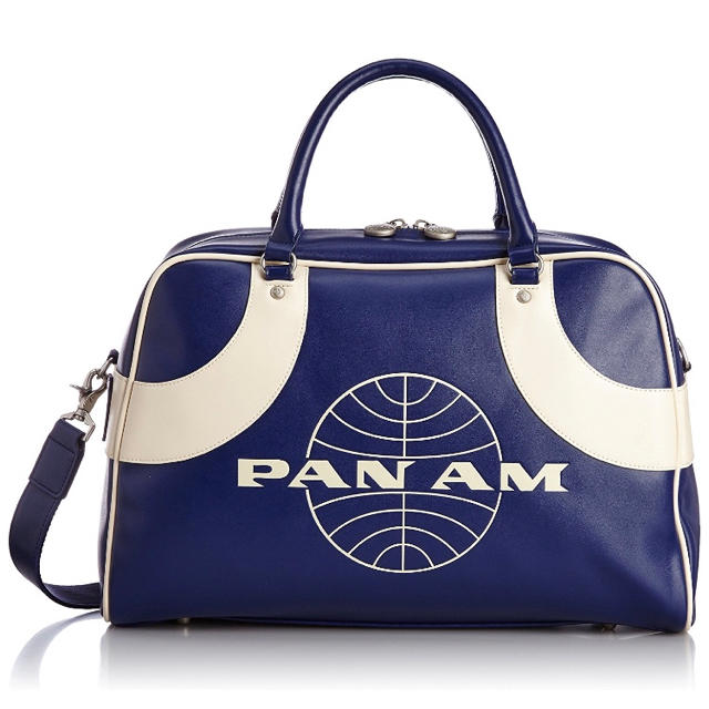 極美品 レア パンナム空港 ボストンバッグ PAN AM ブルー 2way