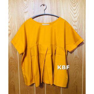 ケービーエフ(KBF)のKBF 半袖ブラウス  (オレンジ)(シャツ/ブラウス(半袖/袖なし))