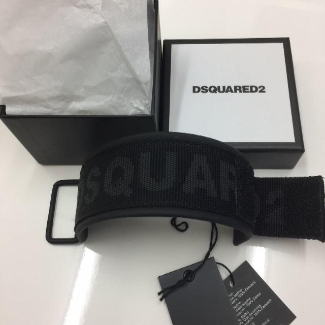 DSQUARED2(ディースクエアード)の新品DSQUARED２マットレザーロゴリストバンド/バングル メンズのアクセサリー(バングル/リストバンド)の商品写真