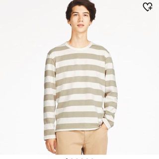 ユニクロ(UNIQLO)のユニクロ ボーダー ベージュ(Tシャツ/カットソー(七分/長袖))