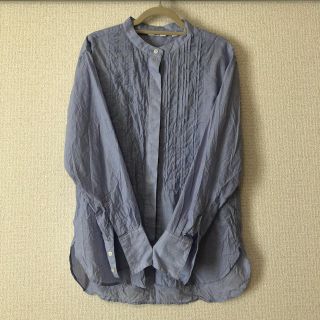 ユニクロ(UNIQLO)のノーカラーブラウス(シャツ/ブラウス(長袖/七分))